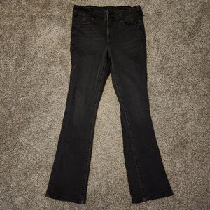 American Eagle Outfitters Black Flared Jeans 10 Long